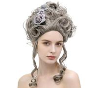 Perruque victorienne Costume colonial vintage du 18e siècle pour Halloween | Perruques années 60 accessoires cosplay Pour mascarade de rôle bal fête célébration carnaval scène