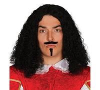 Perruque Vintage Avec Moustache Multicolore