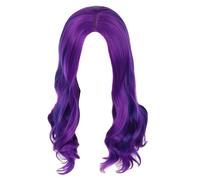 Perruque violette mixte bleue longue bouclée pour enfants filles perruque de cheveux violets drôle Halloween Cosplay Prop perruques pour femmes Performance fête accessoires de chant