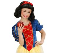 Perruque - Widmann SRL - Noir - Enfant - Déguisement - Élastique avec nœud rouge