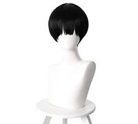 Perruque Wig Toilet-Bound Hanako-kun Yugi Amane - Cheveux synthétiques courts et raides - 30 cm - Pour homme et garçon - Noir