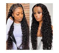 Perruques 13x4 Lace Front perruques de cheveux humains pré-plumés brésilien vague profonde dentelle frontale perruque avec des cheveux de bébé naturel noir perruques de cheveux humains for les femmes