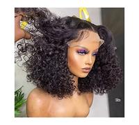 Perruques 8-16" Court Bob Perruque 13x6 T Partie Lace Front Perruques de Cheveux Humains for les Femmes Noires Brésiliens Cheveux Humains Vague d'Eau 5 × 1 Partie Profonde Bob Dentelle Perruque 150% D