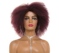 Perruques Afro de 13 pouces for femmes, perruques synthétiques crépues et bou s des années 70, énormes bouffantes et moelleuses, for un usage quotidien(#99J)