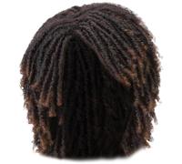 Perruques afro pour femmes noires 6 pouces perruque afro naturelle et épaisse avec un réseau à cheveux respirant Easy Matching Synthetic Curly Wig For Daily, Party, Cosplay Wigs for Black Women