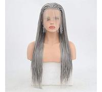 Perruques Avant Synthétiques Pour Femme, Perruque Tressée Avant Synthétique Marron/Noir Résistante À La Chaleur, Densité De 150%, Perruque Synthétique Tressée En Fibre Résistante À La Chaleur, C, 20