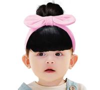 Perruques avec frange pour bébé avec nœud papillon - Perruque pour enfant avec bande élastique douce pour la peau, parfaite pour scène, fête, célébration, rassemblements parent-enfant, accessoire de