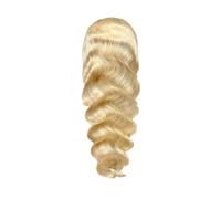 perruques avec une frange soignée pour les femmes 13x6 vague de corps dentelle avant perruques cheveux humains 200 densité HD Transparent pré plumé perruque ondulé frisé(36inches)