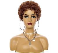 Perruques blondes ondulées blondes bouclées pour femmes noires perruques de cheveux humains courts bouclés africains mèches perruque D, D