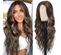 Perruques blondes pour femme - 66 cm de long - Perruque synthétique bou avec raie au milieu pour un usage quotidien et cosplay