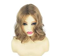 Perruques blondes pour femmes, perruques synthétiques dorées courtes bouclées anti-déformation, ondulées.