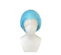 Perruques Bob courtes bleu d'eau de 6 pouces for femmes, perruques de Cosplay synthétiques sans colle avec Lace Front de 13x4, densité 150