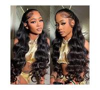 Perruques Body Wave Lace Front Wig pré-plumé 10-40 pouces cheveux humains brésiliens noir naturel 13x4 13x6 HD transparent dentelle frontale perruques for femmes Perruque dames (Color : 13x6 HD Lace