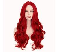 Perruques bouclées en fibre synthétique tons rouges ludiques ajustement réglable pour jeux de rôle accessoires photo postiche résistant à la chaleur