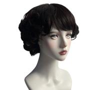 Perruques bou s résistantes à la postiche facile d ' entretien fibre synthétique aspect naturel femmes coiffure quotidienne décoration je ne pas déranger signe vert rouge