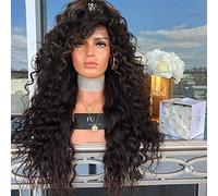 Perruques brunes de cheveux brun foncé de haute qualité de la chaleur de la chaleur de haute qualité de fibre de synthèse à 100% chenghuax