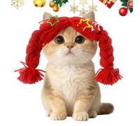 Perruques Canines,Accessoires De Tête Drôles Et Mignons,Couvre-Chef Chien Décoration Cosplay Chat - pour Toutes Races Chiot Chaton Photoshoot à Domicile Jeu de Rôle Halloween Noël Fête Anniversaire