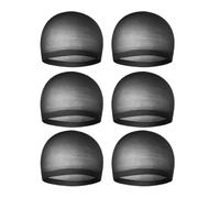 Perruques Chapeau pour Femmes | Bonnet Résille Noir Anti-Dérapant | 6 Pièces De Chapeaux Perruques En Filet,Pour Femmes Actrices Scène Photoshoot Cosplay Fête Costumée Noël Festivals Musique Danse