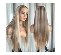 Perruques Cheveux Humains 13x4 dentelle avant perruque mettre en évidence brun blond synthétique dentelle perruques for femmes pré plumé 24 pouces droite dentelle frontale perruques Perruques pour fem