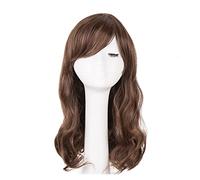 Perruques Cheveux Humains Costume de cosplay de cheveux ondulé moyen Halloween Carnaval Party femme Perruque Décorative Cosplay(01)