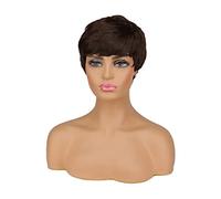 Perruques Cheveux Humains Femmes Broisses courtes noires perruques de cheveux naturels Perruque de cheveux résistante à la chaleur for femmes Cheveux Humains Tressage De Cheveux(02)
