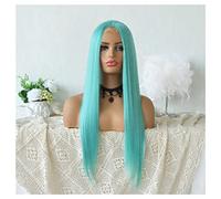 Perruques Cheveux Humains Perruques en dentelle synthétique Long Wig Silk Light Light avec partie médiane Fibre à haute température for les femmes Party Show Perruque Décorative Cosplay