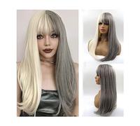 Perruques, cosplay, perruques en fibre résistante à la chaleur, perruques synthétiques longues brunes ombrées pour femmes, cheveux naturels, perruques ondulées, partie moyenne, perruque féminine (C