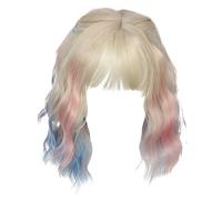 Perruques Cosplay | Perruques Halloween Courtes Bou s Colorées avec Franges Décorées - Accessoires De Fête Et Jeu De Rôle | Pour Femmes Filles Costume Cosplay Fête Spectacles Sur Scène