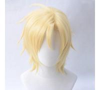 Perruques Cosplay Pour Hommes Pour Ash Lynx Perruque Courte Blonde Anime Doré Résistant À La Chaleur Avec Perruque Bonnet Perruque
