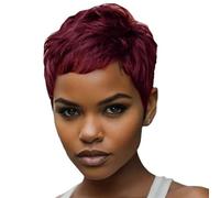 Perruques courtes pour femmes noires 7, 87 Blaret Softs et confortable à haute température de soie perruques courtes pour femmes filles pour