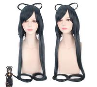 Perruques d'anime chanteur Vocaloid Hatsune Luo Tian Yi queues de cheval ondulées tresses montrer perruque de Cosplay