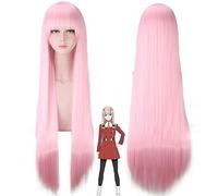 Perruques d'anime chérie dans le FRANXX 02 perruque de Cosplay 100 cm de long rose cheveux synthétiques perucas costume de fête perruque + bonnet de perruque