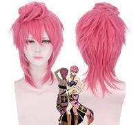 Perruques d'anime JOJO aventure Bizarre vent d'or Trish Una perruque de Cosplay GIOGIO Trish Una Costume de Cosplay perruque + casquette de perruque