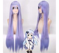 Perruques d'anime Kafuu Chino Black Butler2 Hannah Annafellows Cosplay perruque violet clair longue droite synthétique cheveux fête Costume perruque
