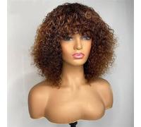 Perruques De Cheveux Humains Bob Court Avec Frange Bou Sans Colle Perruque Vague D'eau Perruques De Couleur Blonde Pour Les Femmes TT1B-33 10inch#180D