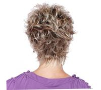 Perruques de cheveux humains courtes, perruque blonde courte et moelleuse - Perruque synthétique respirante réglable (or cendré) - Perruques de cheveux