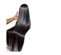 Perruques de cheveux humains raides 250 % HD 33 x 15 cm, 76,2 cm, 101,6 cm, transparent 33 x 10,2 cm, fermeture 12,7 x 12,7 cm (densité 180, 61 cm)