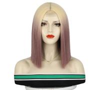 Perruques de cheveux Perruque, courte, droite et lisse, bandeau for femme(Purple)