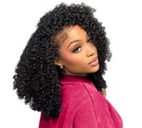 Perruques de cheveux Petite perruque bou noire for femmes, bandeau de cheveux mi-longs moelleux