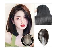 Perruques de cheveux pièce de perruque dames tête moelleuse haut vrais cheveux blancs pièce de patch de cheveux frange pièce de perruque de cheveux réels perruque pour femme (Couleur : 03 - (12x13)