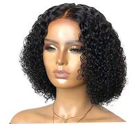 Perruques de cheveux pour femmes, perruques courtes bouclées 12 pouces pleine tête synthétique couleur naturelle perruque de cheveux pour femmes aspect naturel ondulé - bouclé