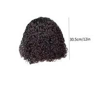 Perruques de cheveux pour femmes, perruques courtes bouclées 12 pouces pleine tête synthétique couleur naturelle perruque de cheveux pour femmes d'aspect naturel ondulé, pleine tête courte perruque b