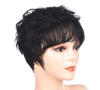 Perruques de cheveux Short small roll wig for women with broken bangs cover | Lightweight and fluffy white hair covering