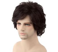 Perruques de cheveux synthétiques ondulés naturels pour fête ou usage quotidien pour homme, costume afro funky années 70, style disco, carnaval, fête à thème, Mardi Gras