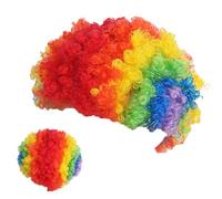 Perruques de clown,Accessoires De Cheveux De Costume Et Bande Élastique Cosplay - Perruque Arc-en- | Pour Femmes Hommes et Fête Halloween Cosplay Mascarade & Noël