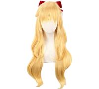 Perruques De Cosplay Anime Pour Femmes Pour Marin Vénus Aino Minako Blonde Vague Lâche Longs Costumes De Cheveux Synthétiques Résistants À La Chaleur Accessoires De Costume D'halloween Perruque