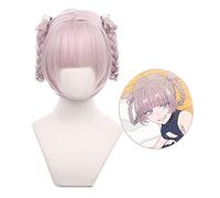 Perruques de cosplay anime pour jeu Call of the Night Nanakusa Nazuna Perruque de cosplay violet court avec cheveux à double tresse avec bonnet de perruque gratuit