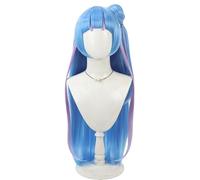 Perruques De Cosplay Anime Unisexe Pour Perruque Synthétique Longue Bleue Résistante À La Chaleur Akaze Nana Pour Costume De Fête D'halloween