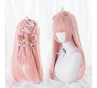 Perruques De Cosplay Longues Et Droites Pour Femmes Perruque Quotidienne Lolita Avec Frange Pour La Fête D'halloween