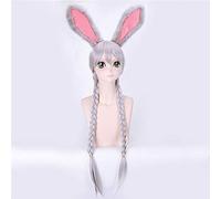 Perruques de film d'anime Zootopia/zootropolis Judy hopps perruque de Cosplay gris argenté longue tresse style Costume perruque + casquette de perruque perruque et coiffure